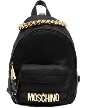Moschino Logo Backpack - Black
