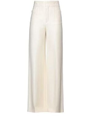 Chloé Simple Solid-Color Woven Pants - White