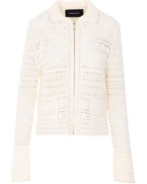 Fabiana Filippi Ribbed Zipped Jacket - White