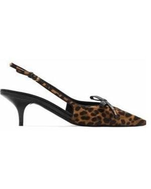 Miu Miu Slingback High-Heeled Sandals - Brown