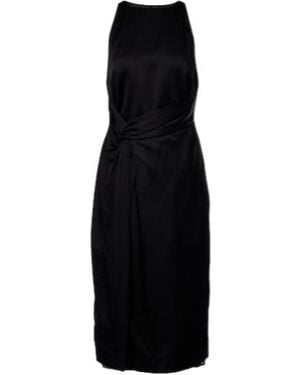 Rohe Gathered Midi Dress - Black