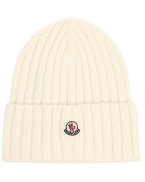 Moncler Knitted Wool Hat - White