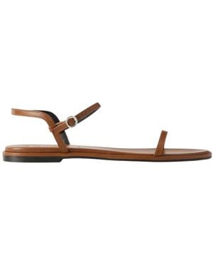 Aeyde Nettie Leather Sandals - White