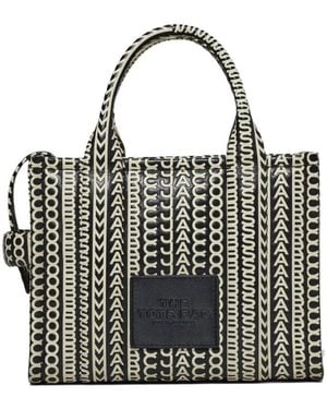 Marc Jacobs The Monogram Leather Mini Tote Bag - Black