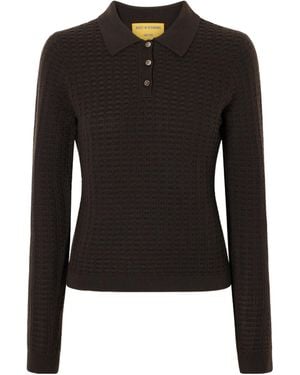 Guest In Residence Cashmere Polo Jumper - Black