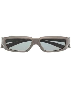 Rick Owens Rick Rectangle-Frame Sunglasses - White