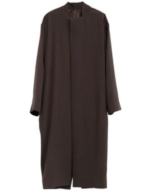Rick Owens Long-Sleeve Centre-Vent Coat - Brown