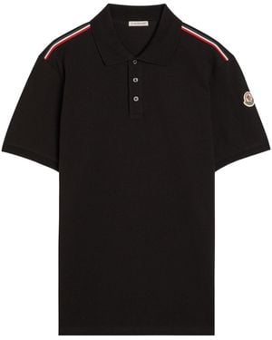 Moncler Cotton Short-Sleeve Polo Shirt - Black