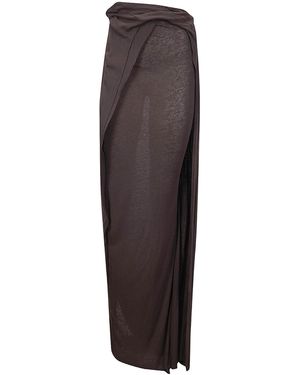 OTTOLINGER Slit Maxi Skirt - Brown