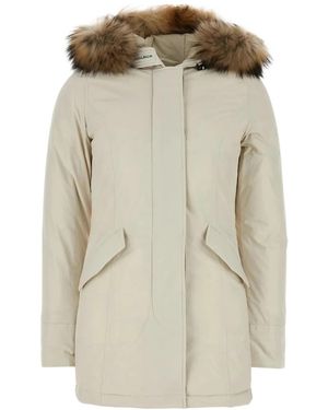 Woolrich Ivory Polyester Luxury Arctic Down Jacket - Natural