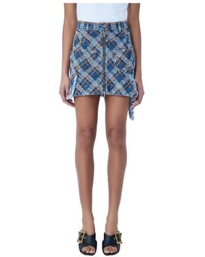Vivienne Westwood Zip-Front Mini Skirt - Blue