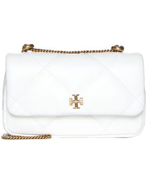 Tory Burch Kira Diamond Quilted Mini Shoulder Bag - White