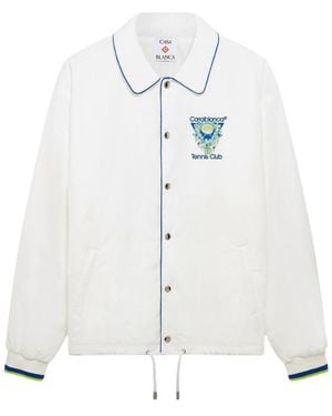 CASABLANCA Tennis Club Icon Coach Jacket - White