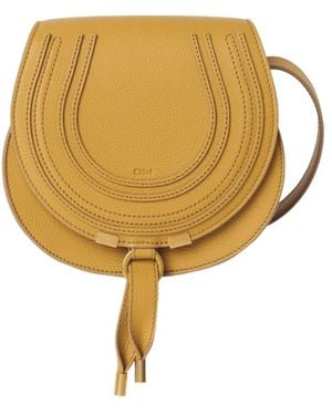 Chloé Small Marcie Leather Crossbody Bag - Yellow