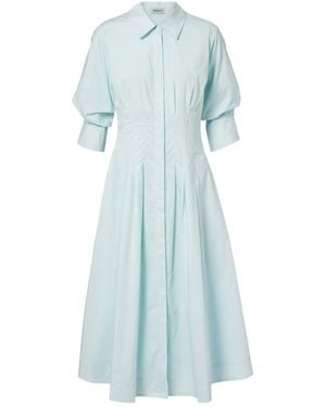 Jonathan Simkhai Jazz Cotton-Blend Poplin Shirt Dress - Blue