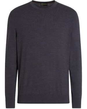 ZEGNA Dark Vellus Aureum Crewneck - Blue