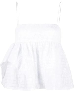 Cecilie Bahnsen Spaghetti Strap Suspenders - White