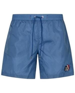 Moncler Patch Swim Trunks - Blue