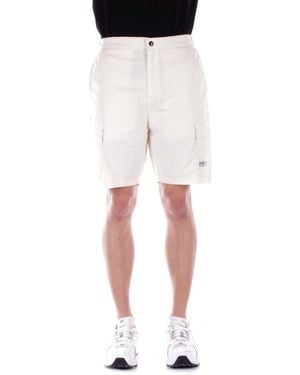 Barbour International Logo Printed Shorts - White