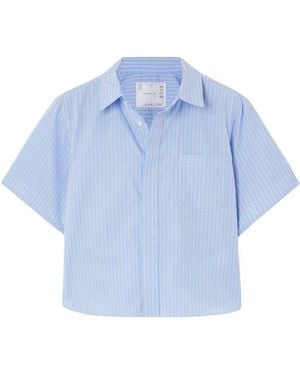 Sacai Short Sleeve Shirt - Blue