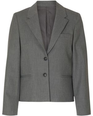 SELECTED Single-Breasted Blazer - Gray