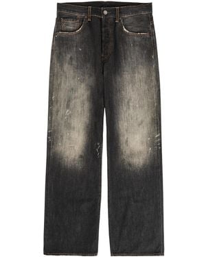 Acne Studios Distressed Wide-Leg Jeans - Grey
