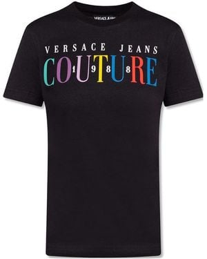 Versace Jeans Couture Logo-Print T-Shirt - Black