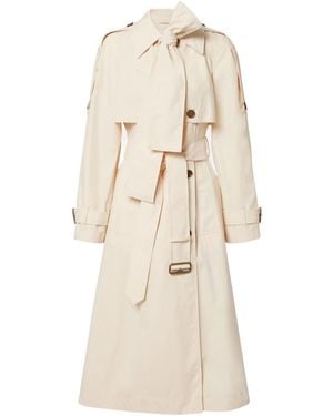 Burberry Belted Trench Coat - Natural