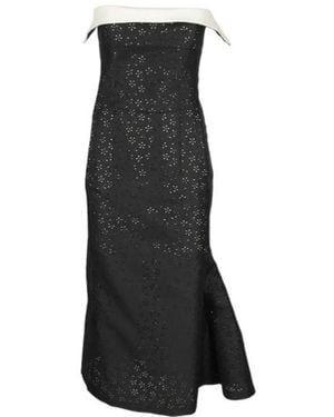 ワンピース PHILOSOPHY DI LORENZO SERAFINI Woman Dress Black 04020739 Philosophy di Lorenzo Serafini Panel Stitch Midi Dress in