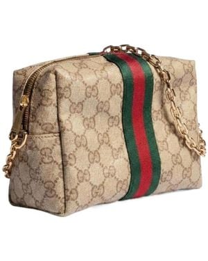 Gucci Mini Camera Bag With Web - Brown