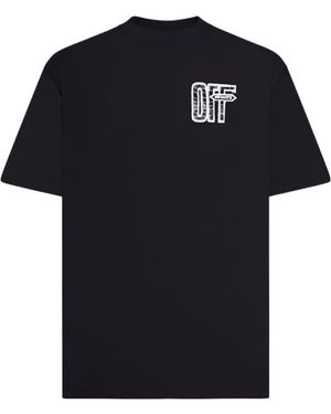 Off-White c/o Virgil Abloh Logo Printed Crewneck T-Shirt - Black