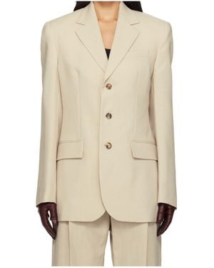 Wardrobe NYC Button-Down Suit Jacket - Natural