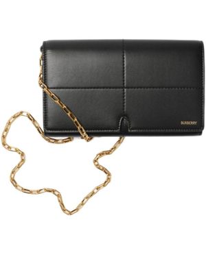 Burberry Snip Logo Embossed Chain-Linked Wallet - Multicolor
