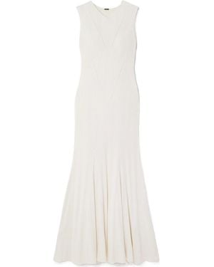 Adam Lippes Ribbed Silk Maxi Dress - White