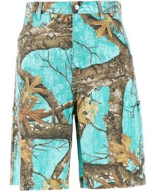 Awake Couture Printed Shorts - Blue