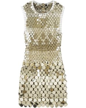 Rabanne Rabanne Studded Disc Mini Dress - Metallic