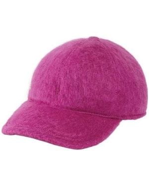 Gucci Double G Mohair Baseball Cap - Purple