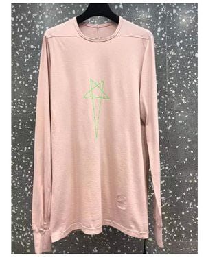 Rick Owens Pentagram Printed Long-Sleeved T-Shirt - Pink