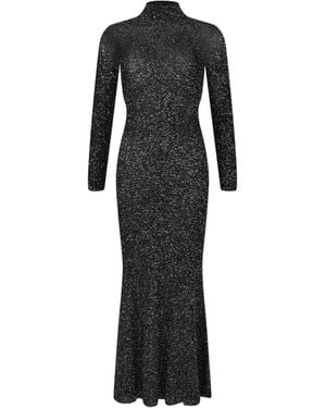 Balenciaga Sequinned Long Dress - Black