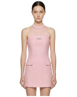 Marissa Chiara Mesh Halterneck Dress - Pink