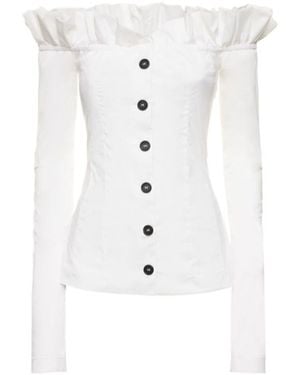 Philosophy Di Lorenzo Serafini Button Long Sleeve Blouse - White