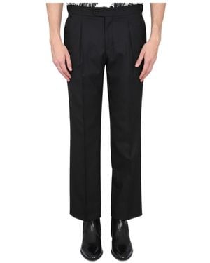 sunflower Front Pleated Detail Casual Pants - Black