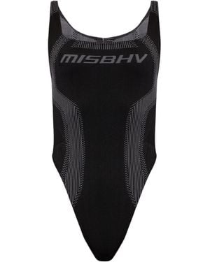 MISBHV Logo-Embroidered Bodysuit - Black