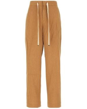Pt Pantaloni Drawstring Welt-Pocket Trousers - Natural
