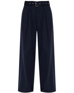Dries Van Noten Pleat-Detailing Trousers - Blue