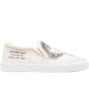 JW Anderson Sketch-Print Trainers - White