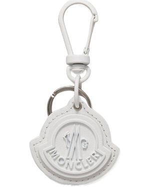 Moncler Logo Patch Keychain - White