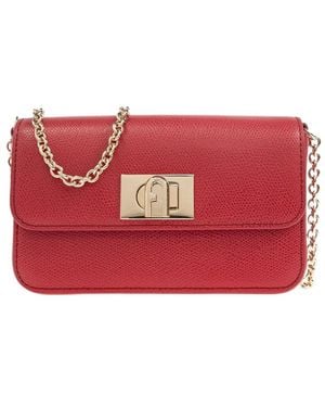 Furla 1927 Chain-Link Crossbody Bag - Red