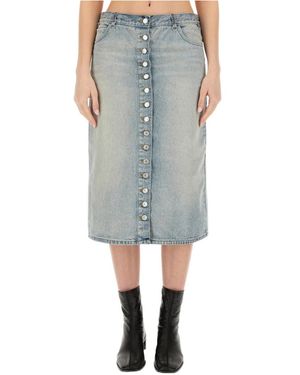 Courreges Courrèges Multiflex Denim Skirt - Grey