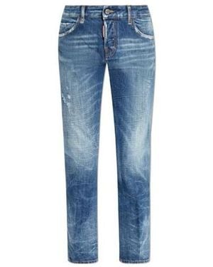 DSquared² Distressed Cropped Jeans - Blue